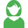 Green icon of person
