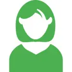 Green icon of person