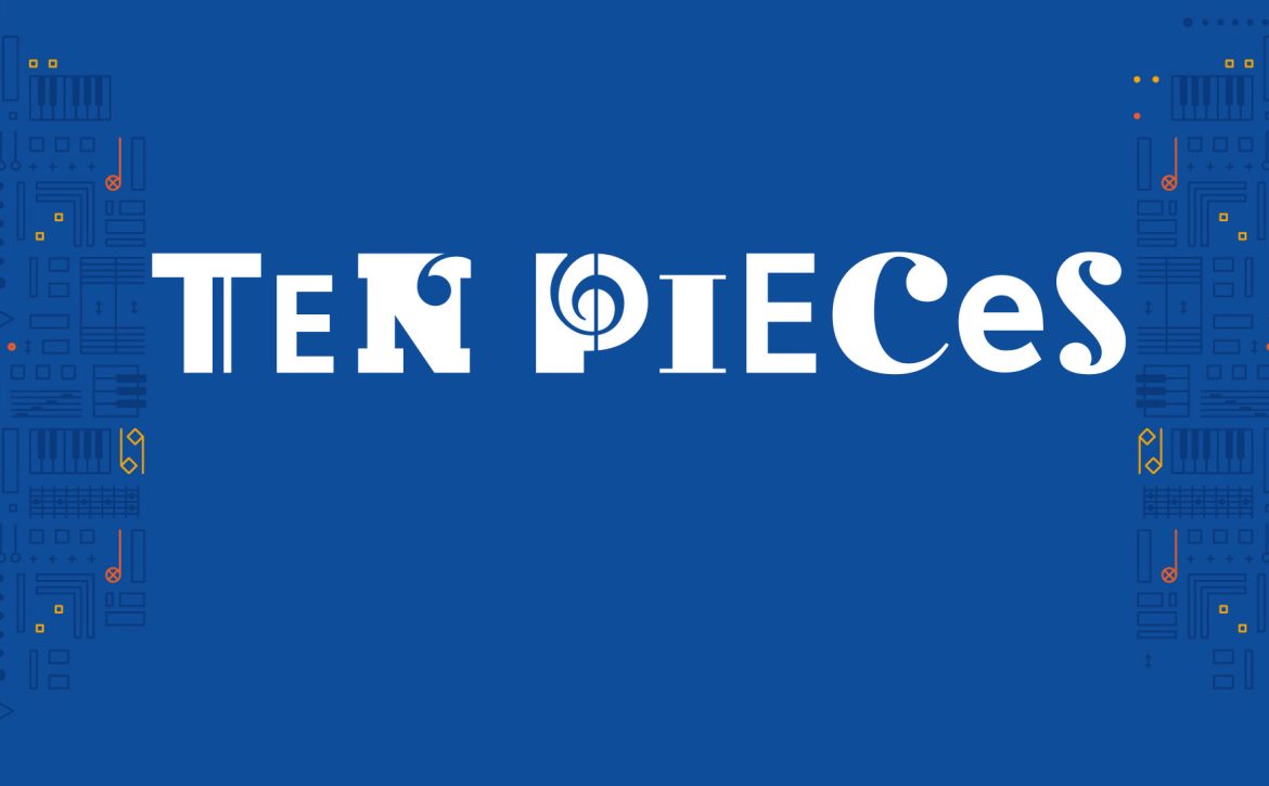 Blue banner with white text: TEN PIECES