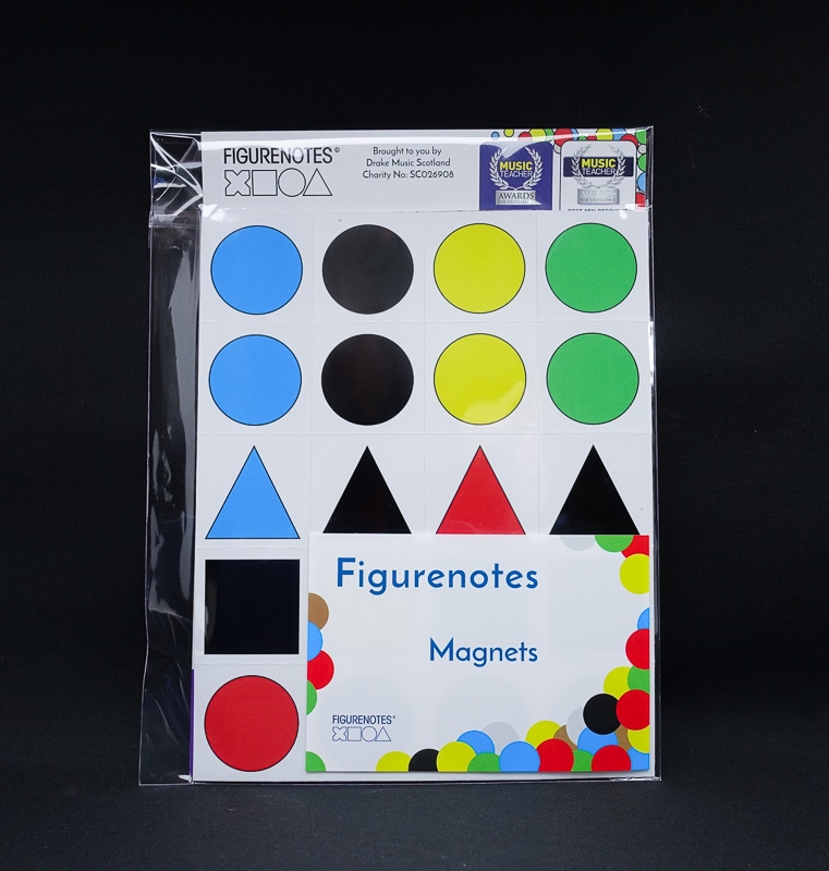 A packaged sheet of magnets